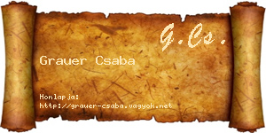 Grauer Csaba névjegykártya
