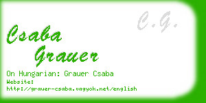csaba grauer business card
